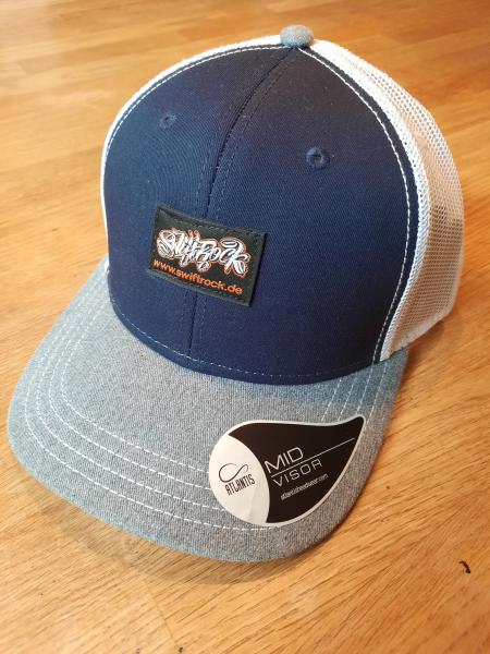 SR 3 Tone 6 Panel Label Cap Grey-Navy-White